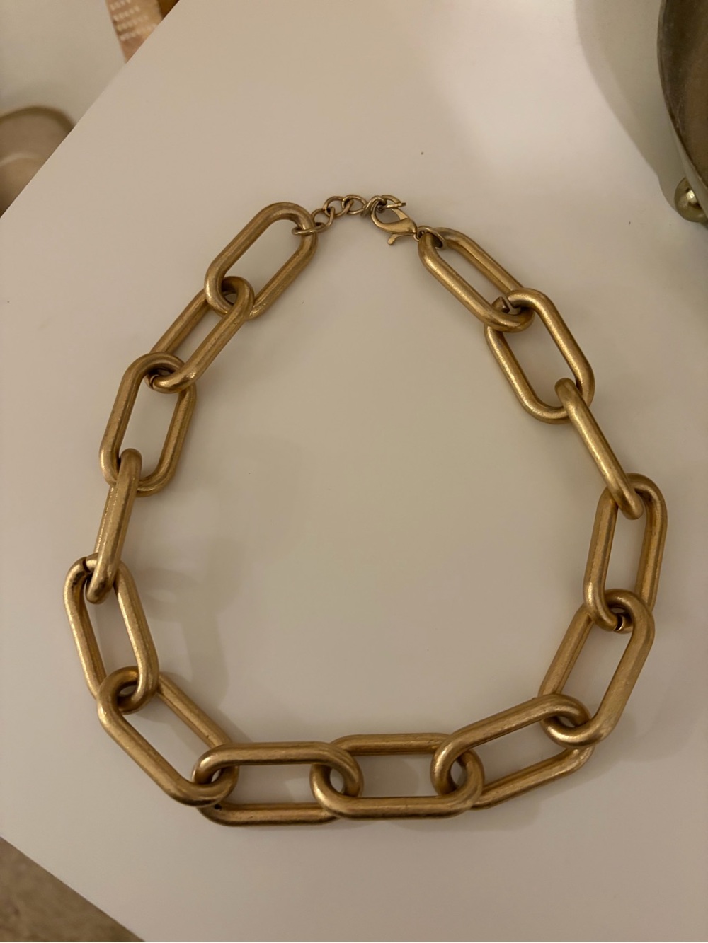 Zara Gold Link Chain Statement Necklace